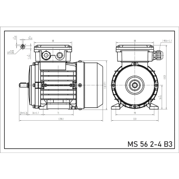 Silnik elektryczny 0,09kW 1400 obr/min. 56 B3